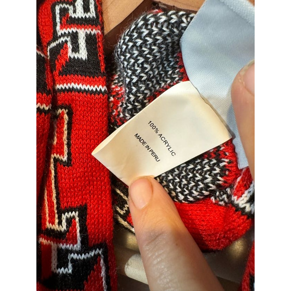 Texas Tech Infinity Scarf + Temp Tattoos Red Riders Spirit Graphic Emerson Stree - Picture 11 of 11